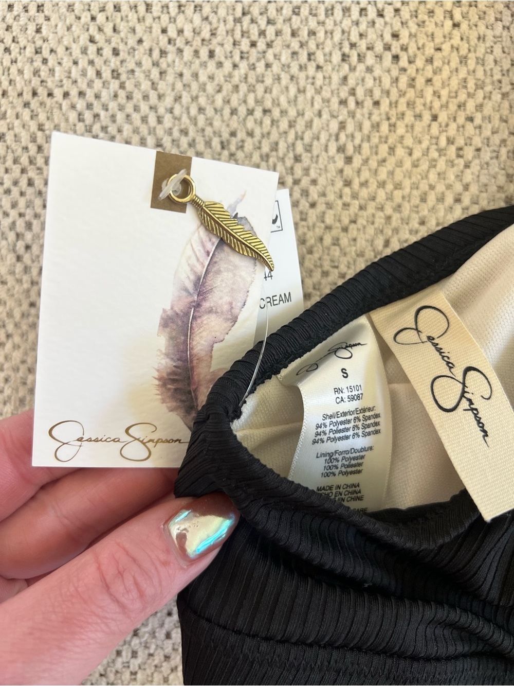 🥂 𝑪𝒉𝒂𝒎𝒑𝒂𝒈𝒏𝒆 𝑪𝒐𝒂𝒔𝒕 | Jessica Simpson— Colorblock Ribbed Bikini Set - Picture 4 of 4